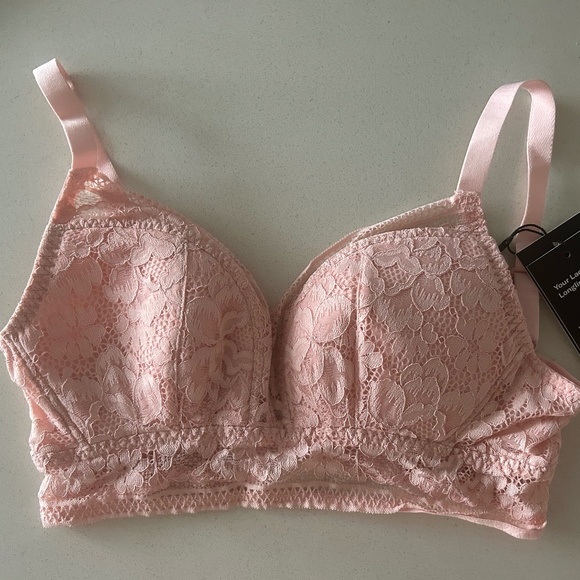 Knix Lace Longline Bra in Rosewater, XS+ - Picture 4 of 10